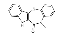 10,11-dihydro-10-methyl-12H-indolo[3,2-b][1,5]benzothiazepin-11-one Structure