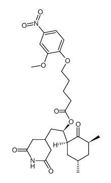 cycloheximide 5-(2-methoxy-4-nitrophenoxy)pentanoate结构式