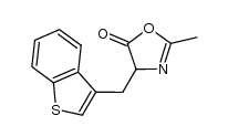 rac-4-((benzo[b]thiophen-3-yl)methyl)-2-methyloxazol-5(4H)-one结构式