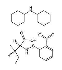 N-2-硝基苯亚磺酰基-L-异亮氨酸双环己铵盐结构式