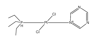 trans-(PtCl2(P(C2H5)3))(1,3,5-triazine) Structure