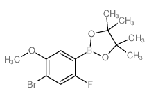 4-溴-2-氟-5-甲氧基苯硼酸频那醇酯结构式