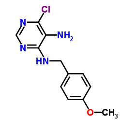 6-chloro-N4-(4-methoxybenzyl)pyrimidine-4,5-diamine结构式