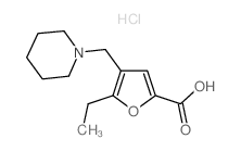 5-Ethyl-4-piperidin-1-ylmethyl-furan-2-carboxylic acid hydrochloride结构式