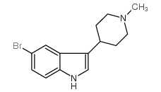 5-溴-3-(1-甲基-4-哌啶基)吲哚结构式