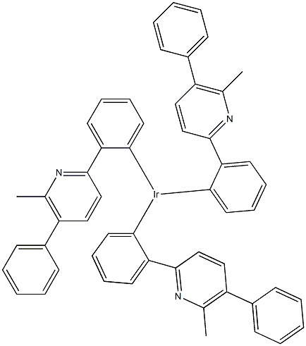 三[2-(6-甲基-5-苯基吡啶-2-基)苯]合铱结构式