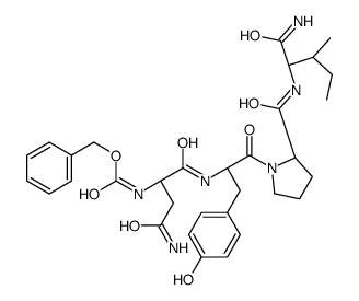 benzyl N-[(2S)-4-amino-1-[[(2S)-1-[(2R)-2-[[(2S,3S)-1-amino-3-methyl-1-oxopentan-2-yl]carbamoyl]pyrrolidin-1-yl]-3-(4-hydroxyphenyl)-1-oxopropan-2-yl]amino]-1,4-dioxobutan-2-yl]carbamate结构式