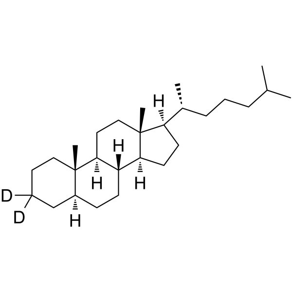 (5α)-(3,3-2H2)Cholestane Structure