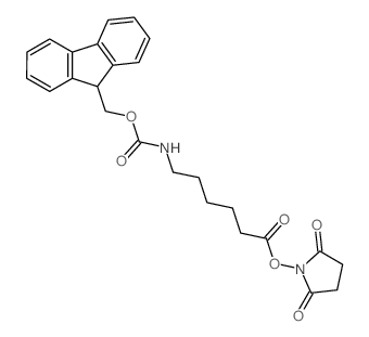 2,5-DIOXOPYRROLIDIN-1-YL 6-((((9H-FLUOREN-9-YL)METHOXY)CARBONYL)AMINO)HEXANOATE结构式