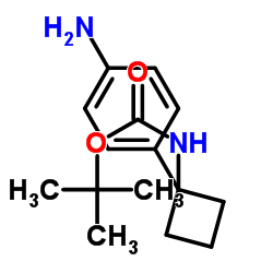 1-(4-氨基苯基)环丁基氨基甲酸叔丁酯结构式