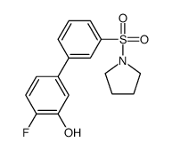 2-fluoro-5-(3-pyrrolidin-1-ylsulfonylphenyl)phenol Structure