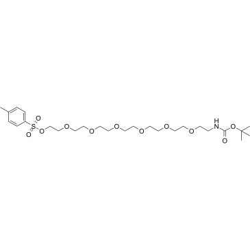 2,2-Dimethyl-4-oxo-3,8,11,14,17,20,23-heptaoxa-5-azapentacosan-25-yl 4-methylbenzenesulfonate Structure
