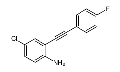 4-chloro-2-((4-fluorophenyl)ethynyl)aniline结构式