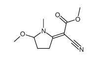 methyl (Z)-2-cyano-2-(5-methoxy-1-methylpyrrolidin-2-ylidene)acetate结构式