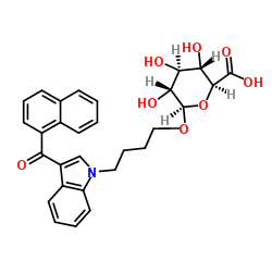 JWH 073 N-(4-hydroxybutyl) .β.-D-Glucuronide结构式