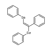 (E)-(1-phenylethene-1,2-diyl)bis(phenylselane)结构式