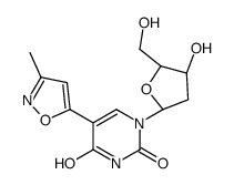 1-[(2R,4S,5R)-4-hydroxy-5-(hydroxymethyl)oxolan-2-yl]-5-(3-methyl-1,2-oxazol-5-yl)pyrimidine-2,4-dione结构式