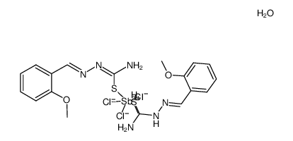 [SbCl3(1-(2-methoxybenzylidene)thiosemicarbazide)2]*H2O Structure