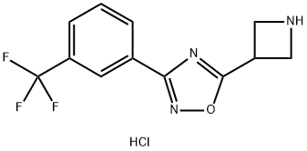 5-氮杂环丁烷-3-基-3-[3-(三氟甲基)苯基]-1,2,4-噁二唑盐酸盐结构式