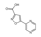 5-(2-吡嗪基)异噁唑-3-甲酸结构式