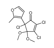 2,3,5-trichloro-4,4-dimethoxy-5-<3-(2-methylfuryl)>-2-cyclopenten-1-one Structure