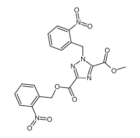2-nitrobenzyl methyl 1-(2-nitrobenzyl)-1,2,4-triazole-3,5-dicarboxylate结构式