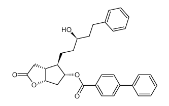 (1S,5R,6R,7R)-6-((3S)-3-hydroxy-5-phenyl-1-pentyl)-7-((4-phenylbenzoyl)oxy)-2-oxabicyclo(3.3.0)octan-3-one结构式