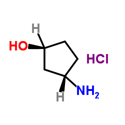 (1S,3S)-3-氨基环戊醇盐酸盐结构式