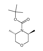 (3S,5S)-4-tert-butoxycarbonyl-3,5-dimethylmorpholine结构式