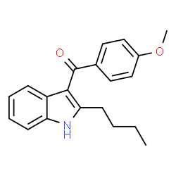 (2-Butyl-1H-indol-3-yl)(4-methoxyphenyl)methanone结构式