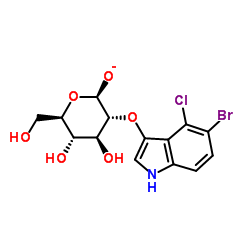 (5-溴-4-氯-3-吲哚基)-β-D-吡喃葡糖苷结构式