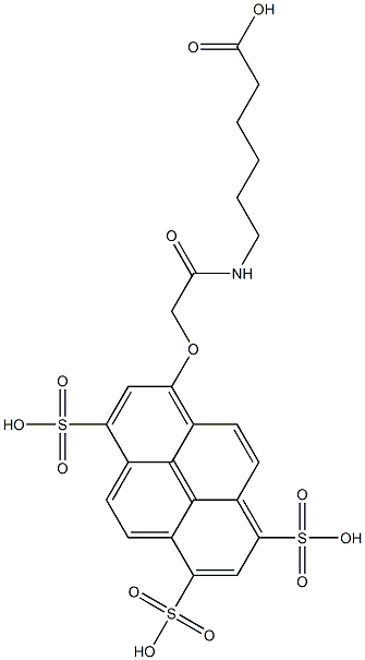 6-(2-((3,6,8-三磺基芘-1-基)氧基)乙酰氨基)己酸结构式