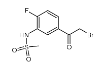 2-bromo-1-[4-fluoro-3-[(methylsulfonyl)amino]phenyl]ethanone Structure