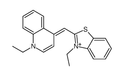 3-ethyl-2-[(1-ethylquinolin-1-ium-4-yl)methylidene]-1,3-benzothiazole结构式