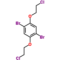 1,4-Bis(2-chloroethoxy)-2,5-dibromobenzene Structure