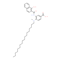 3-[[(1-hydroxy-2-naphthyl)carbonyl]amino]-4-(methyloctadecylamino)benzoic acid结构式
