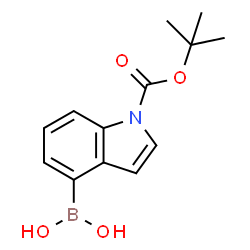 (1-(tert-Butoxycarbonyl)-1H-indol-4-yl)boronic acid Structure