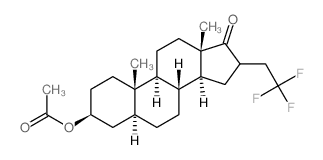 5a-Androstan-17-one, 3b-hydroxy-16-(2,2,2-trifluoroethyl)-,acetate (7CI,8CI) Structure