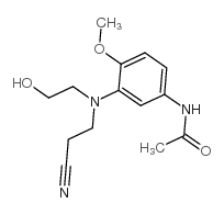 3-(N-氰乙基-N-羟乙基)氨基-4-甲氧基乙酰苯胺结构式