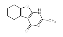 2-甲基-3,4,5,6,7,8-六氢苯并[4,5]噻吩并[2,3-d]嘧啶-4-硫酮结构式
