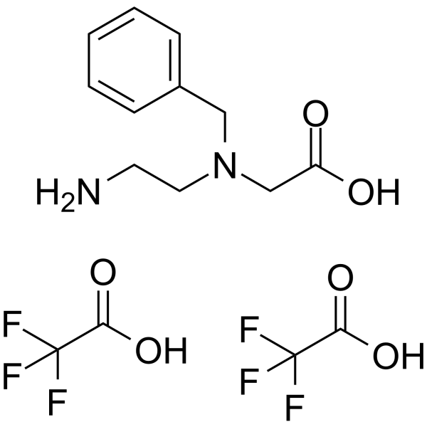 N-(2-氨基乙基)-N-苄基甘氨酸双(三氟乙酸盐)结构式