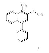 Quinolinium,1-methyl-2-(methylthio)-4-phenyl-, iodide (1:1) Structure