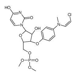 2',3'-(O)-(4-(N-2-Chloroethyl-N-methylamino)benzylidene)uridine-5'-methylphosphate结构式