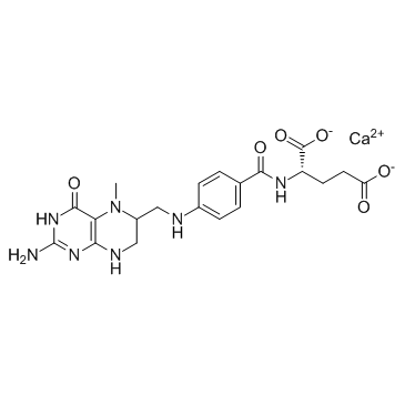 Calcium N5-methyltetrahydrofolate Structure