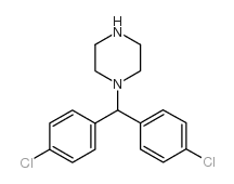 1-(4,4'-dichlorobenzhydryl)piperazine Structure