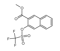 3-(三氟甲基磺酰氧基)-2-萘甲酸甲酯结构式