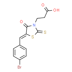 3-(5-(4-溴苄基亚基)-4-氧代-2-硫代噻唑烷-3-基)丙酸结构式