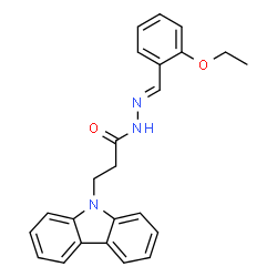 (E)-3-(9H-carbazol-9-yl)-N-(2-ethoxybenzylidene)propanehydrazide Structure