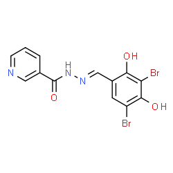 N'-[(E)-(3,5-dibromo-2,4-dihydroxyphenyl)methylidene]pyridine-3-carbohydrazide结构式