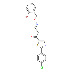 3-[2-(4-CHLOROPHENYL)-1,3-THIAZOL-5-YL]-3-OXOPROPANAL O-(2-BROMOBENZYL)OXIME Structure